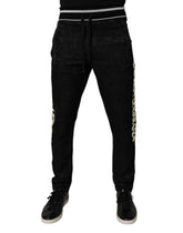 Pantalon de jogging Dolce & Gabbana noir taille mi-haute pour homme