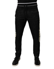 Pantalon de jogging Dolce & Gabbana noir taille mi-haute pour homme