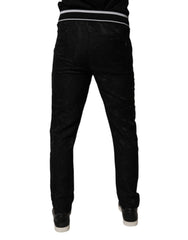 Pantalon de jogging Dolce & Gabbana noir taille mi-haute pour homme
