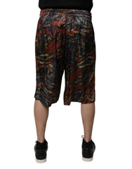 Bermuda pantalon imprimé marbre multicolore Dolce & Gabbana