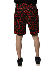 Bermuda en coton Dolce & Gabbana à imprimé cerises noires et rouges