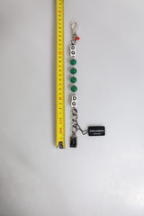 Dolce & Gabbana Armband mit silberfarbenem Messingperlen-Würfel-Logo-Verzierung
