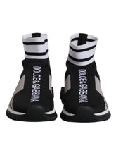 Dolce & Gabbana Black Gray Sorrento Socks Women Sneakers Shoes