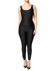 Combinaison-robe moulante noire sans manches Dolce & Gabbana pour femme