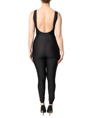 Combinaison-robe moulante noire sans manches Dolce & Gabbana pour femme