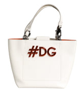 Sac cabas Dolce & Gabbana en cuir blanc #DG BEATRICE avec poignée supérieure