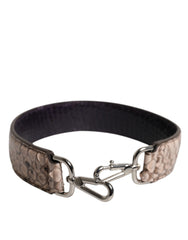 Sac bandoulière Dolce & Gabbana en cuir exotique noir et crème