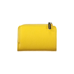 Portefeuille femme en cuir jaune Coccinelle