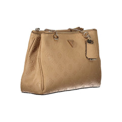 Guess Jeans Beige Polyethylen Damenhandtasche