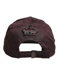 Casquette de baseball Dolce & Gabbana marron en coton DG Crown 6 panneaux