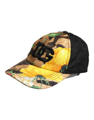Casquette de baseball 6 panneaux Dolce & Gabbana multicolore avec logo DG