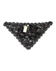 Chapeau Dolce & Gabbana en coton à voilette et application florale en dentelle noire