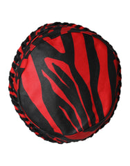 Dolce & Gabbana Fischerhut aus Polyester mit schwarzem und rotem Streifen und breiter Krempe