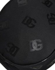 Dolce & Gabbana Schwarzer DG Monogramm Polyester Jacquard Fischerhut