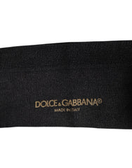 Dolce & Gabbana Schwarze Baumwollsocken mit DG-Logo, mittelhoch, Herren