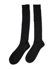Chaussettes montantes noires Dolce & Gabbana à logo DG