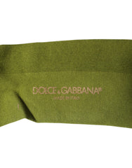 Chaussettes montantes Dolce & Gabbana en coton vert avec logo