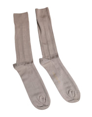 Chaussettes montantes Dolce & Gabbana marron en coton stretch à logo