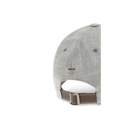 Brunello Cucinelli Gray Linen Cap (Baseball Hat) - M