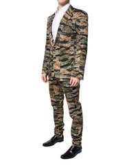 Dolce & Gabbana Multicolor TAORMINA Costume deux pièces à simple boutonnage