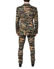 Dolce & Gabbana Multicolor TAORMINA Costume deux pièces à simple boutonnage