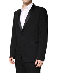 Costume deux pièces Dolce & Gabbana en laine noire à simple boutonnage