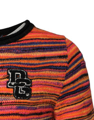 Pull en laine multicolore Dolce & Gabbana avec logo DG