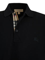 Schwarzes Poloshirt aus Baumwolle von Burberry