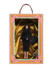 Dolce & Gabbana Schwarzes Kleid Keramik Porzellan Mode Leder Sizilien Puppen