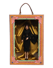 Dolce & Gabbana Schwarzes Kleid Keramik Porzellan Mode Leder Sizilien Puppen