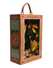 Dolce & Gabbana Schwarzes Kleid Keramik Porzellan Mode Leder Sizilien Puppen