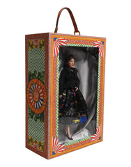 Dolce & Gabbana Schwarzes Kleid Keramik Porzellan Mode Leder Sizilien Puppen