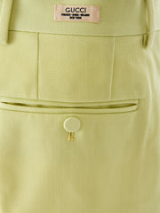 Pantalon Gucci jaune citron en polyester