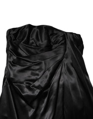 Dolce & Gabbana Schwarzes trägerloses Etuikleid in A-Linie