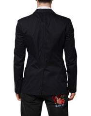 Dolce & Gabbana Dunkelblauer TAORMINA Baumwollblazer Anzugjacke