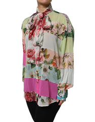 Dolce & Gabbana Langarmshirt mit mehrfarbigem Blumenmuster
