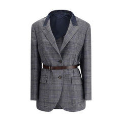 Brunello Cucinelli Blazer im Prince-of-Wales-Muster