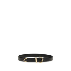 PINKO Black Calf Leather Bos Taurus Regular Belt