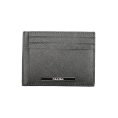 Portefeuille en cuir noir Calvin Klein