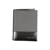 Portefeuille en cuir noir Calvin Klein