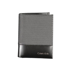 Portefeuille en cuir noir Calvin Klein