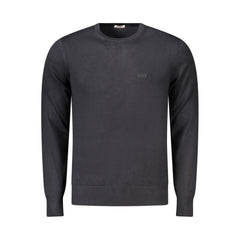 Pull homme en viscose noire à motif fusil