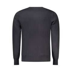 Pull homme en viscose noire à motif fusil