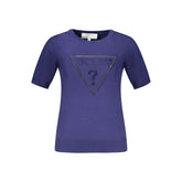 Guess Jeans Damenpullover aus blauer Viskose