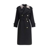 Burberry Castleford langer Trenchcoat mit kariertem Kragen