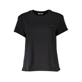 Patrizia Pepe Schwarzes Baumwoll-T-Shirt für Damen