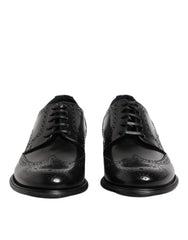 Dolce & Gabbana Schwarze Derby-Schuhe aus Leder