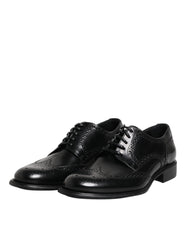 Dolce & Gabbana Schwarze Derby-Schuhe aus Leder