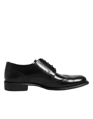 Dolce & Gabbana Schwarze Derby-Schuhe aus Leder