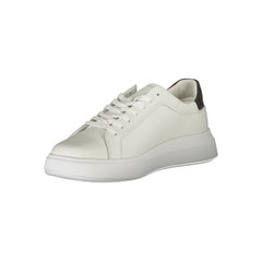 Calvin Klein Elegante weiße Schnürsneaker mit Kontrastmuster